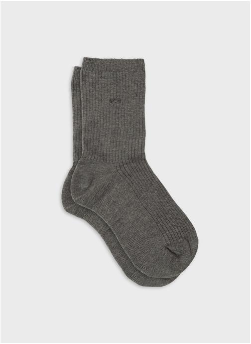 BILLYBELT Chaussettes Unies côtelées femme gris