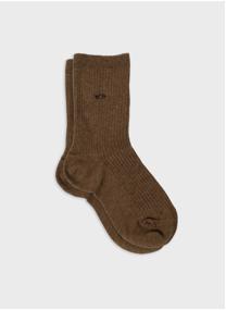 Chaussettes Unies côtelées femme bleu