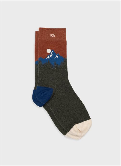 BILLYBELT Chaussettes A motifs homme vert