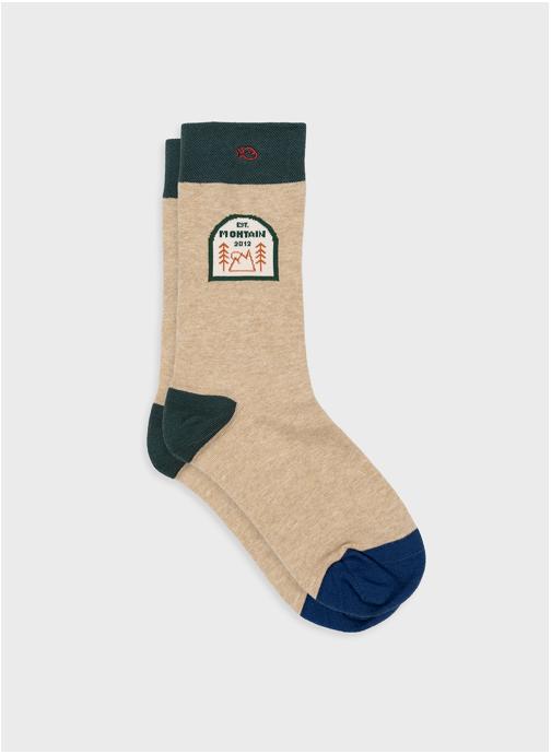 BILLYBELT Chaussettes A motifs homme beige