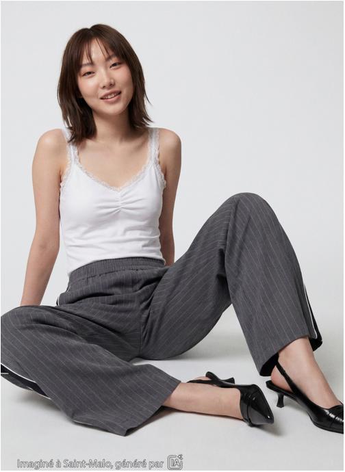 Jennyfer Pantalons JSTRIPESPORT fille gris