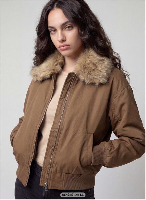 Jennyfer Doudounes JBOMBFUR fille marron