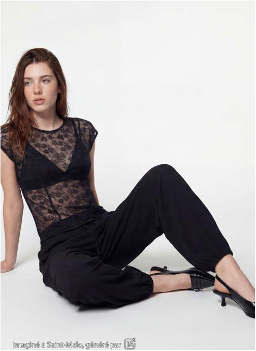Jennyfer Débardeurs JKLACE fille noir