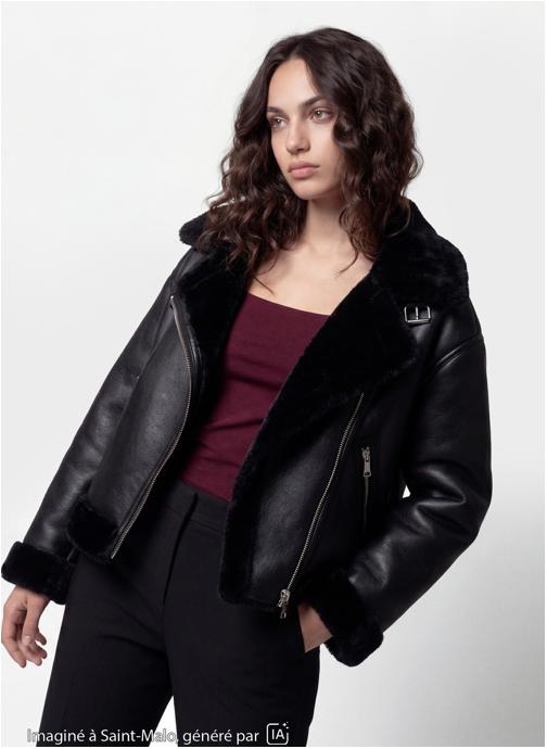Jennyfer Blousons JBIKFUR femme noir