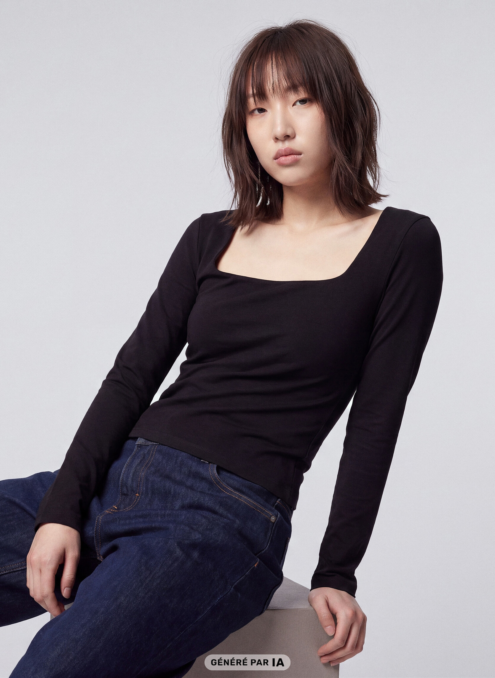 Tee-shirts JLSQUARE femme noir Jennyfer Tee-shirts JLSQUARE femme noir Noir