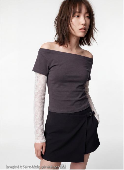 Jennyfer Tee-shirts JLBATMAN2E1 fille gris