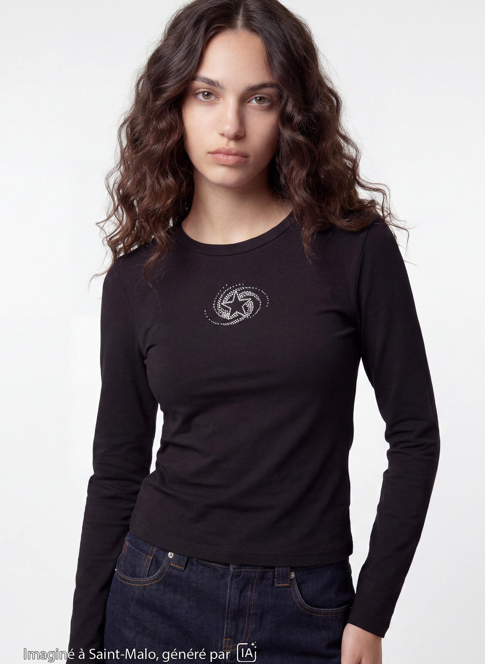 Tee-shirts JLSPORSTRASS femme noir Jennyfer Tee-shirts JLSPORSTRASS femme noir Noir