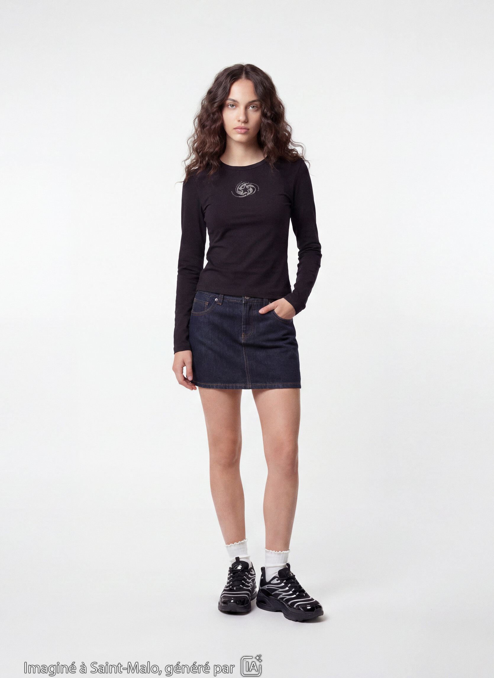 Tee-shirts JLSPORSTRASS femme noir Jennyfer Tee-shirts JLSPORSTRASS femme noir Noir