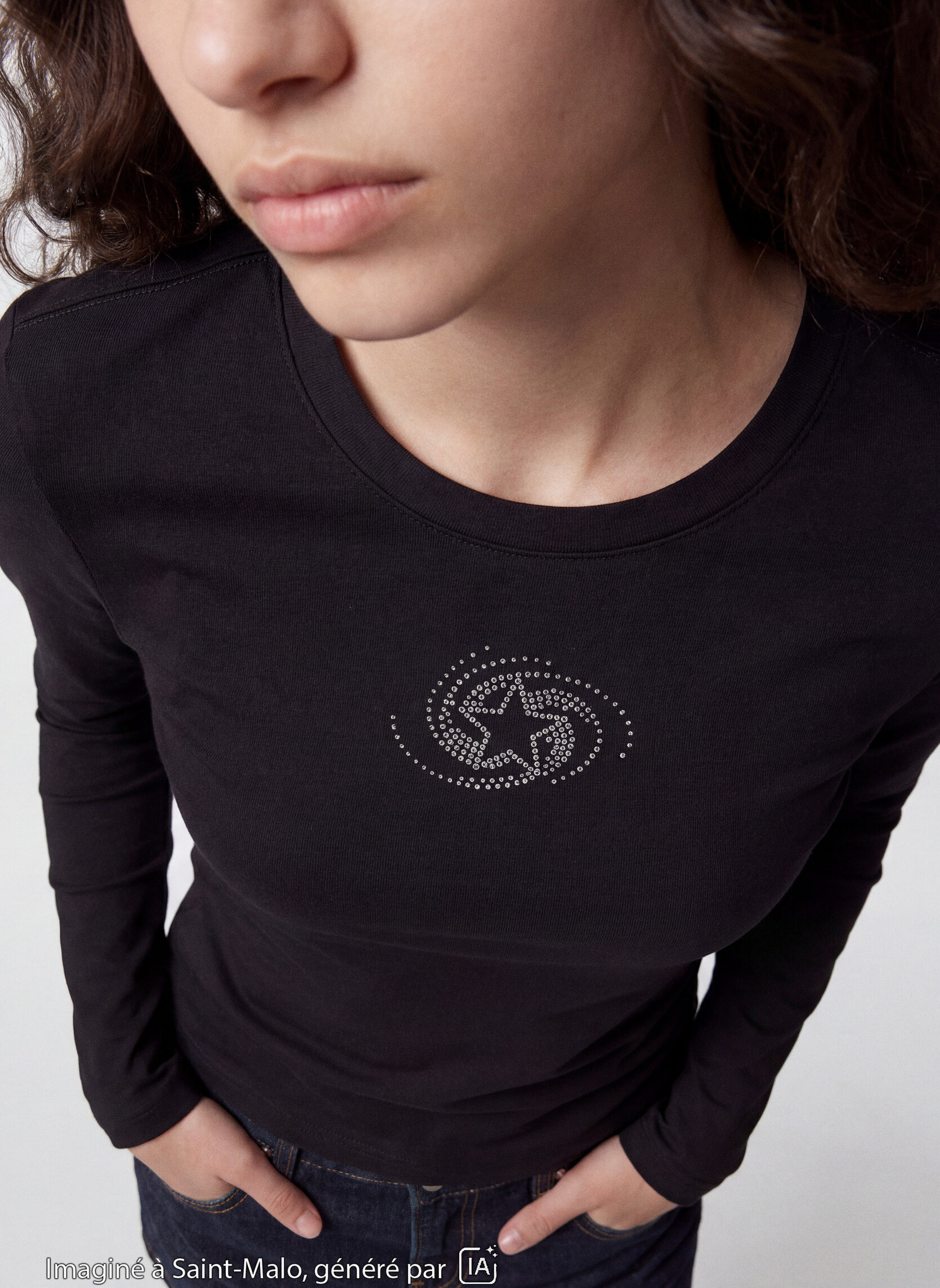 Tee-shirts JLSPORSTRASS femme noir Jennyfer Tee-shirts JLSPORSTRASS femme noir Noir