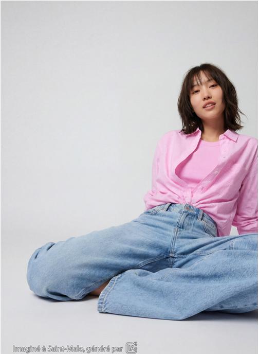 Jennyfer Jeans droits TOM-STHIGH fille bleu