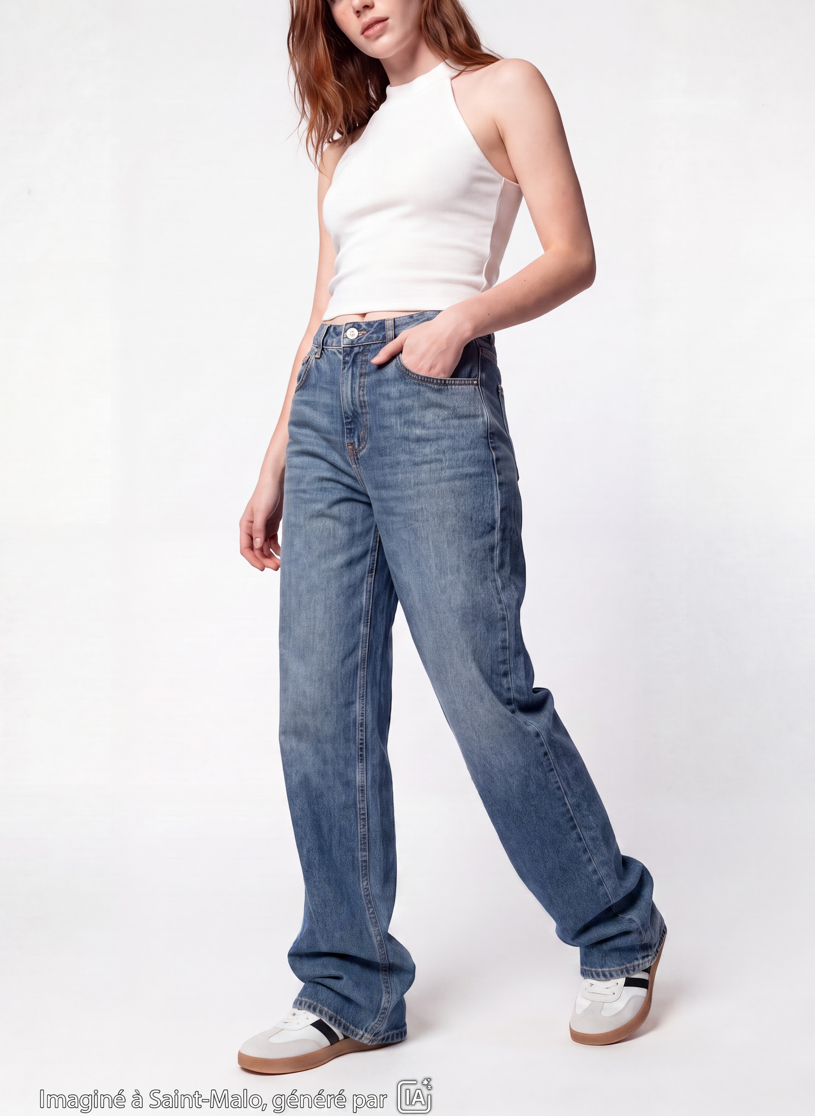 Jeans droits TOM-STHIGH fille bleu Jennyfer Jeans droits TOM-STHIGH fille bleu Jean stone