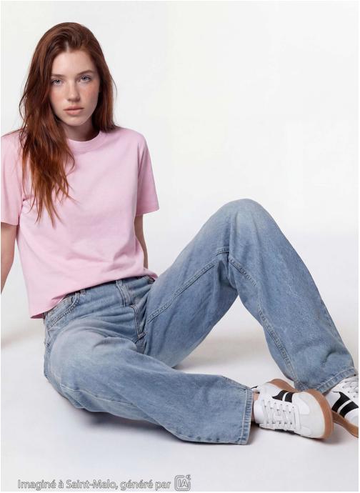 Jennyfer Jeans droits LENNY-LOW fille bleu