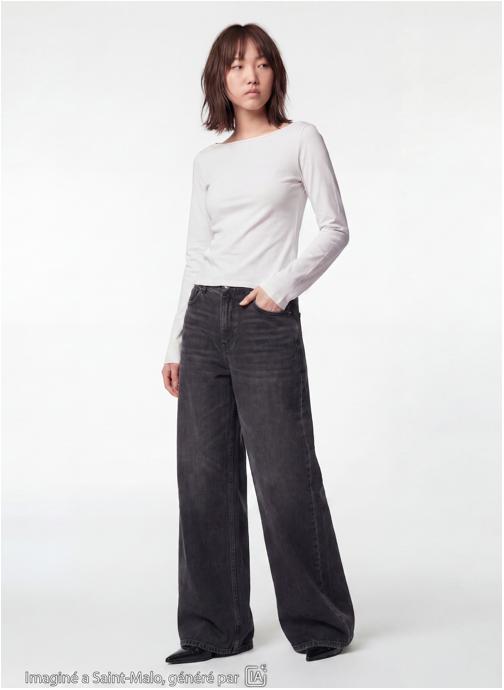 Jennyfer Jeans droits MAX-BAGLOW fille noir