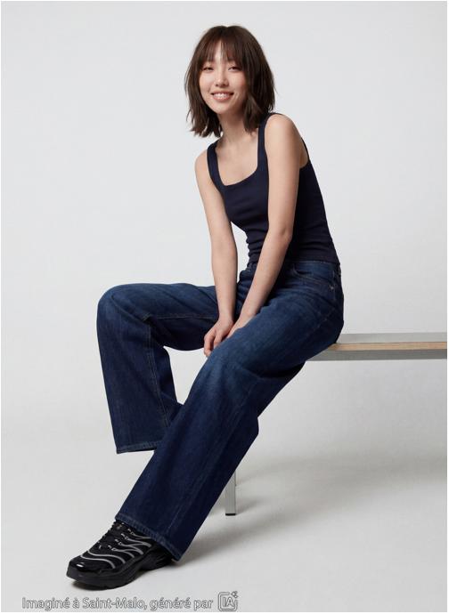 Jennyfer Jeans droits MAX-BAGLOW fille bleu
