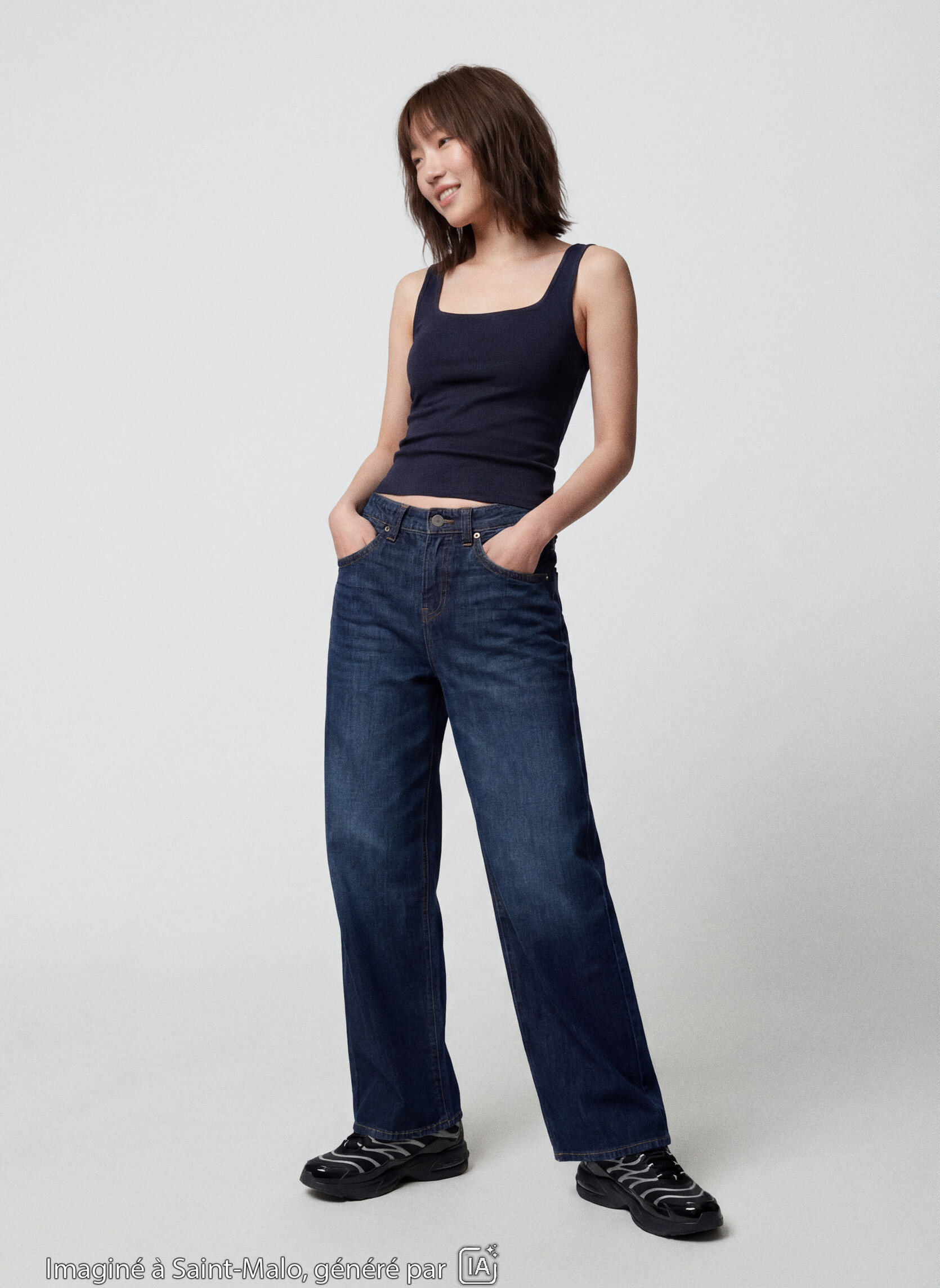 Jeans droits MAX-BAGLOW fille bleu Jennyfer Jeans droits MAX-BAGLOW fille bleu Bleu brut