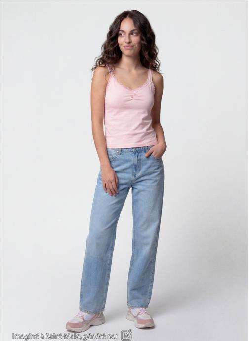 Jennyfer Jeans droits LENNY-MID fille bleu