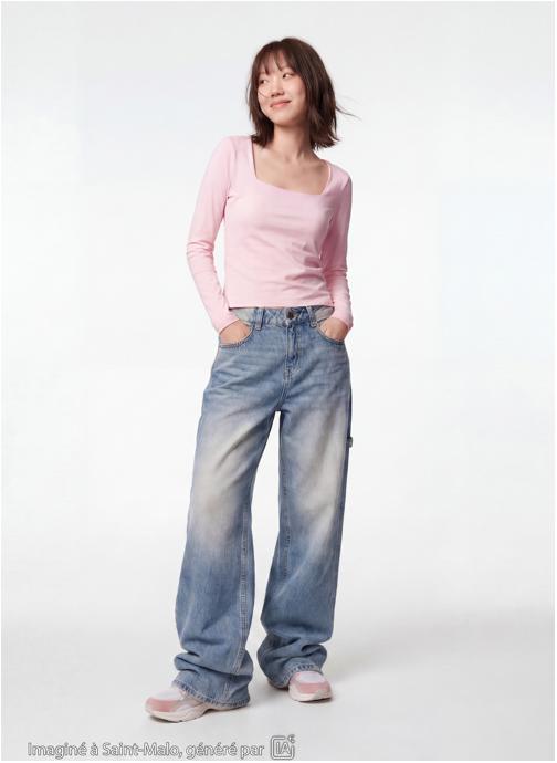 Jennyfer Jeans droits MAX-MIDCAR fille bleu