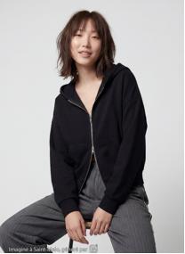 Sweats à capuche JLSWEAZIP fille gris