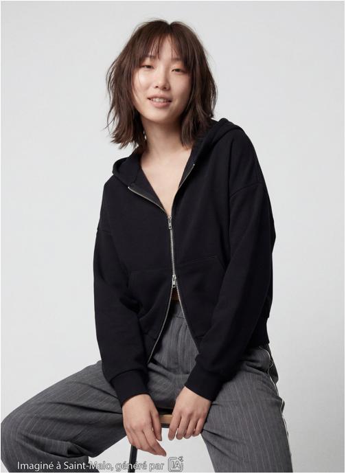 Jennyfer Sweats à capuche JLSWEAZIP femme noir