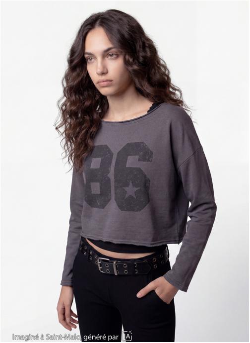 Jennyfer Sweats à capuche JLSWEARAWPRI fille gris