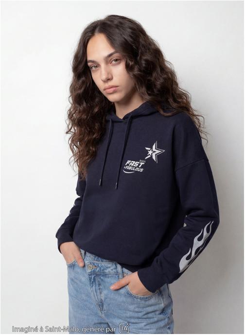Jennyfer Sweats à capuche JLSWEAFAST femme bleu