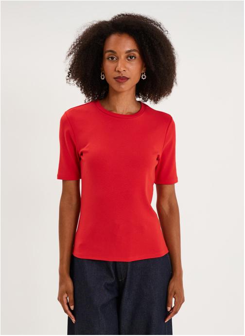 Naf Naf Tee-shirts NAF3_THERESA femme rouge