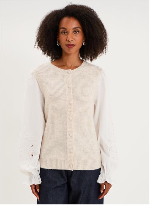 Naf Naf Gilets NAF3_KRYSTIE femme beige