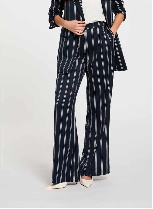 Morgan Pantalons droit 262-PVKER.F femme bleu