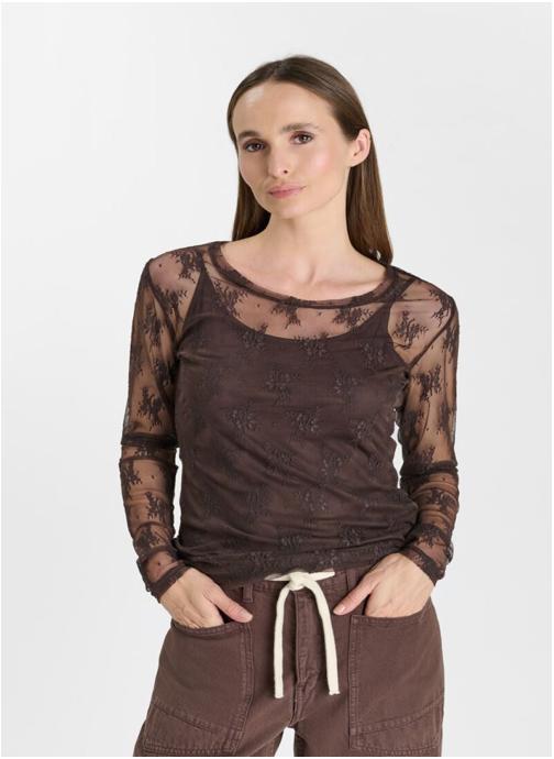 Le temps des cerises Tee-shirts Tee-Shirt SOPHIE Brown femme marron