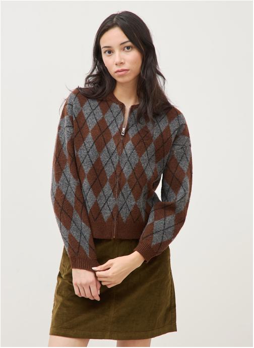 Bonobo Gilets ARGYLEGILF femme gris