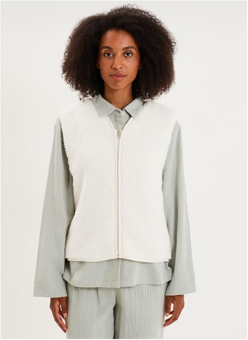 Naf Naf Vestes polaires NAF6_VES_LINA femme blanc