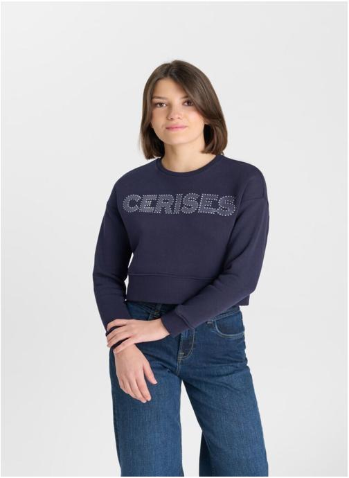 Le temps des cerises Sweats à capuche Sweat-Shirt CERIGI Blue fille bleu