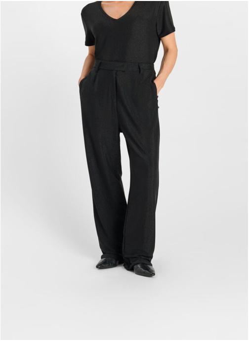Le temps des cerises Pantalons droit Pantalon droite TAMIRA Black femme noir