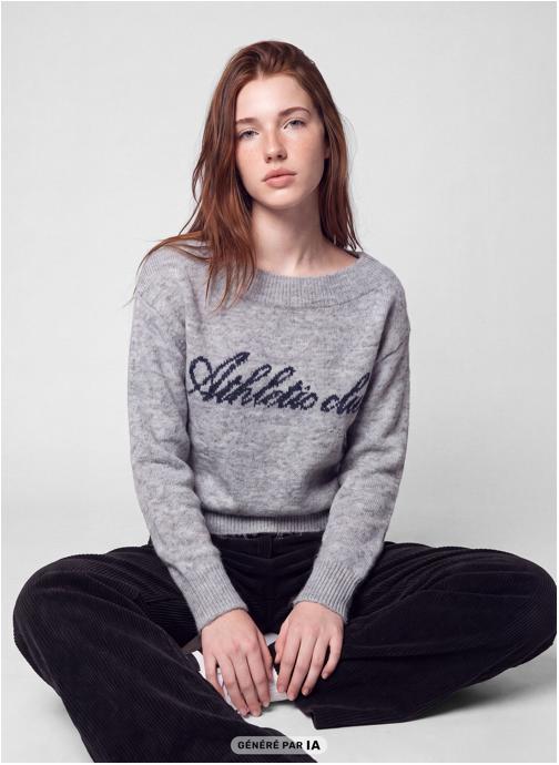 Jennyfer Pulls JPULWRITE femme gris