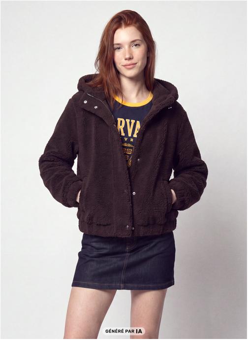 Jennyfer Blousons JBLOUSHERP femme marron