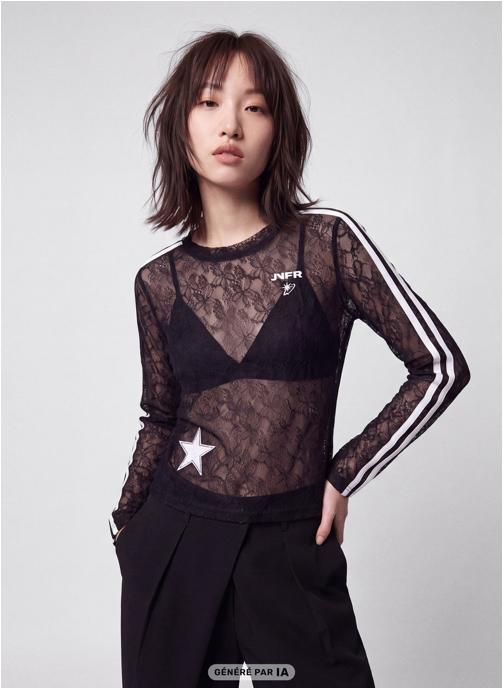 Jennyfer Tee-shirts JLACEPATCH femme noir