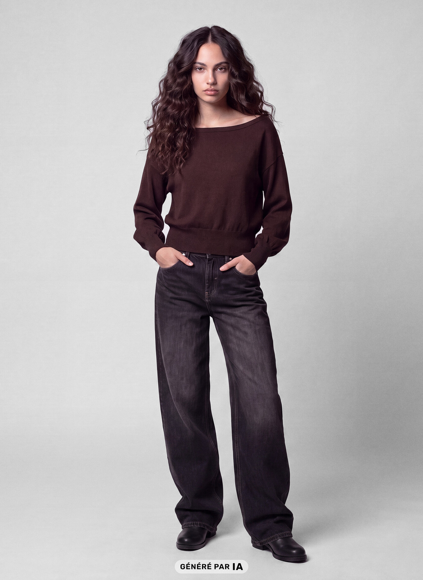 Pulls JPULDANCECUF femme marron Jennyfer Pulls JPULDANCECUF femme marron Marron foncé