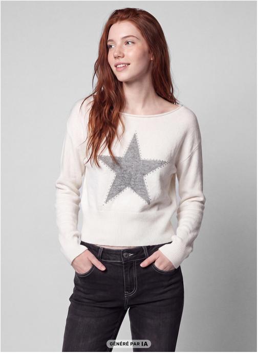 Jennyfer Pulls JPULSTAR femme beige