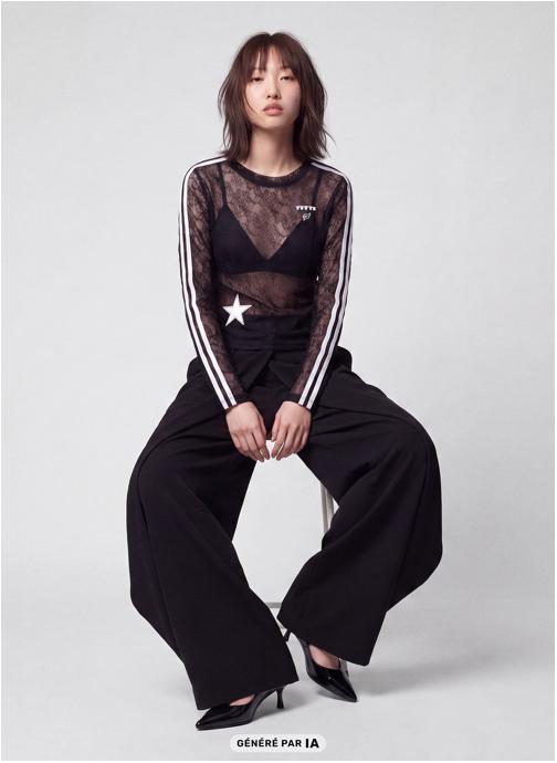 Jennyfer Pantalons droit JPANDOUBLE femme noir