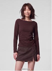 Tee-shirts JLGATHERYL femme marron