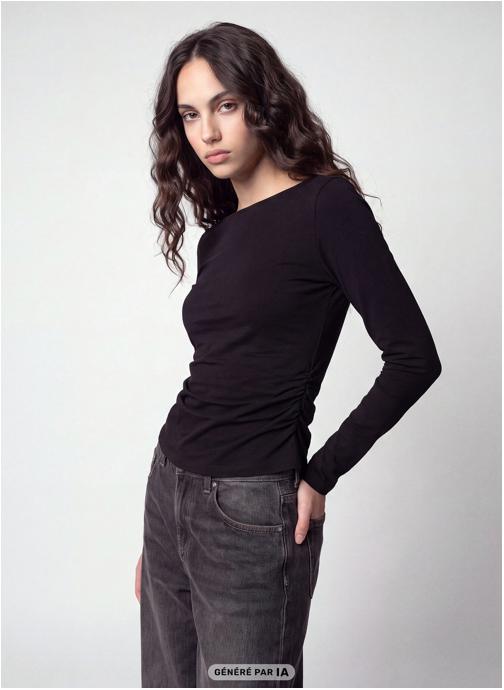 Jennyfer Tee-shirts JLGATHERYL femme noir