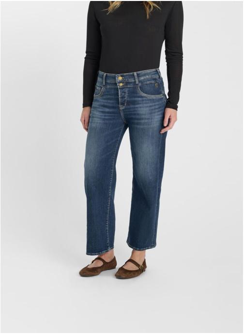 Le temps des cerises Jeans droit Jeans loose Blue femme bleu