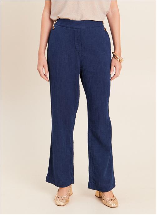 Bréal Pantalons droit PEGAZZOU femme bleu