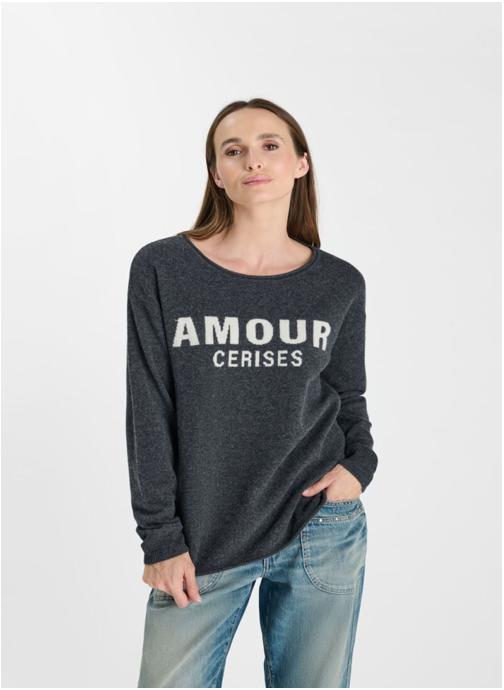 Le temps des cerises Pulls Pull TATUM Grey femme gris