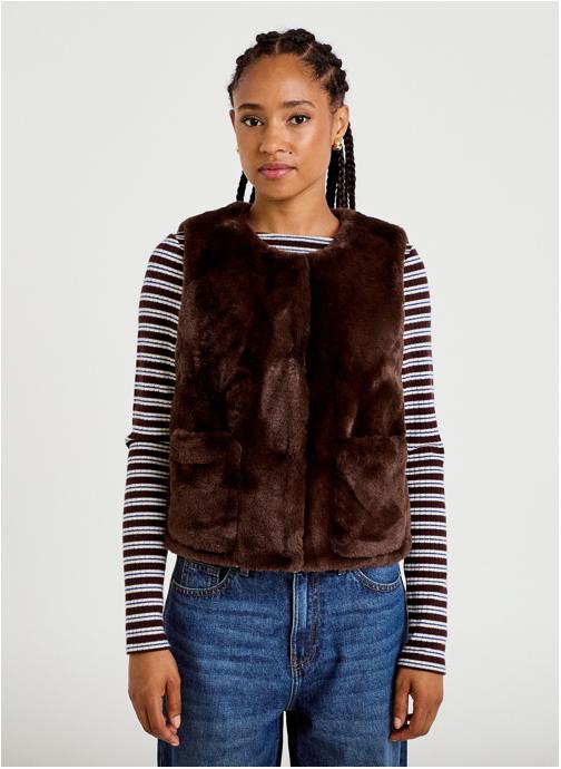 Cache Cache Gilets FOUSANLEO2 femme marron