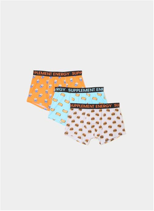 La Halle Caleçons et boxers X3FOODBOXER garçon orange