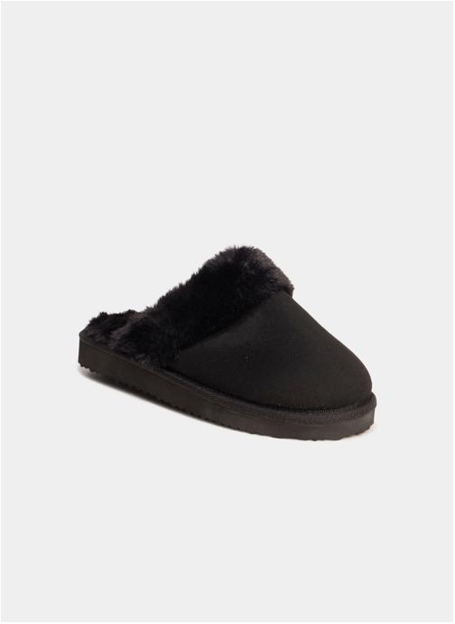 La Halle Chaussons MULLIVIA_P_F_OUV_252 femme noir