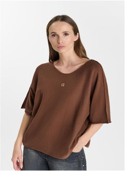 Le temps des cerises Pulls Pull DEWA Brown femme marron