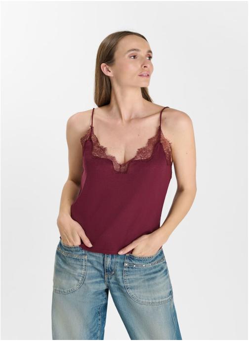 Le temps des cerises Débardeurs Top HARROW Red femme rouge