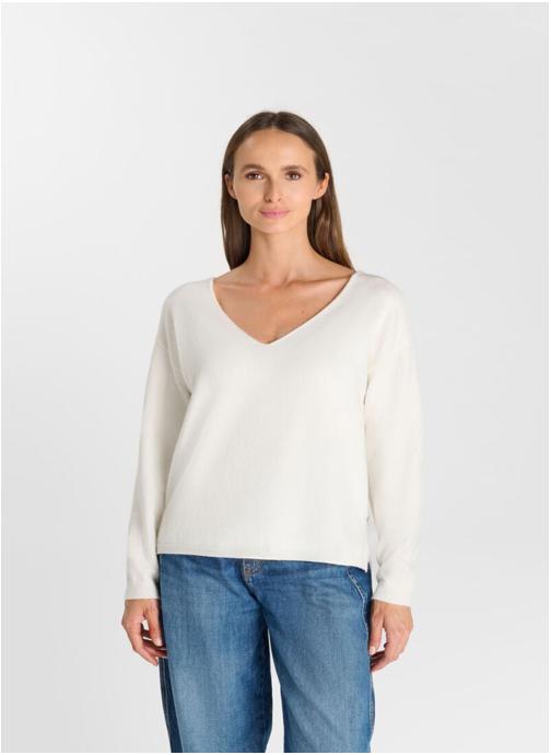 Le temps des cerises Pulls Pull TINGA White femme blanc
